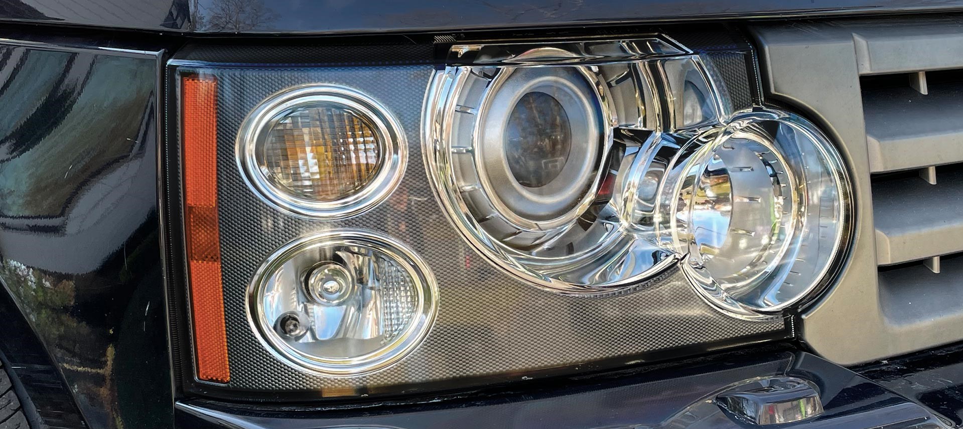 car landrover after car headlight restoration by headlights forever